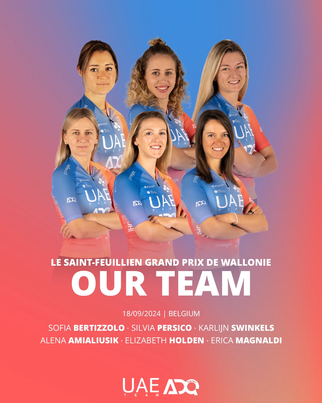 UAE Team ADQ for the GP de Wallonie